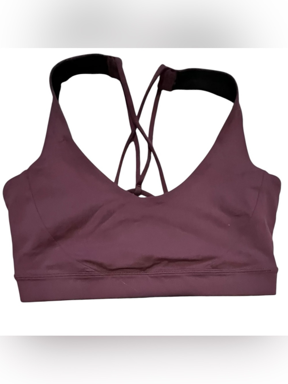 Prana Plum Strappy Back Sports Bra EUC S